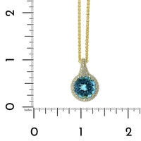 18K Yellow Gold Tourmaline Diamond Necklace