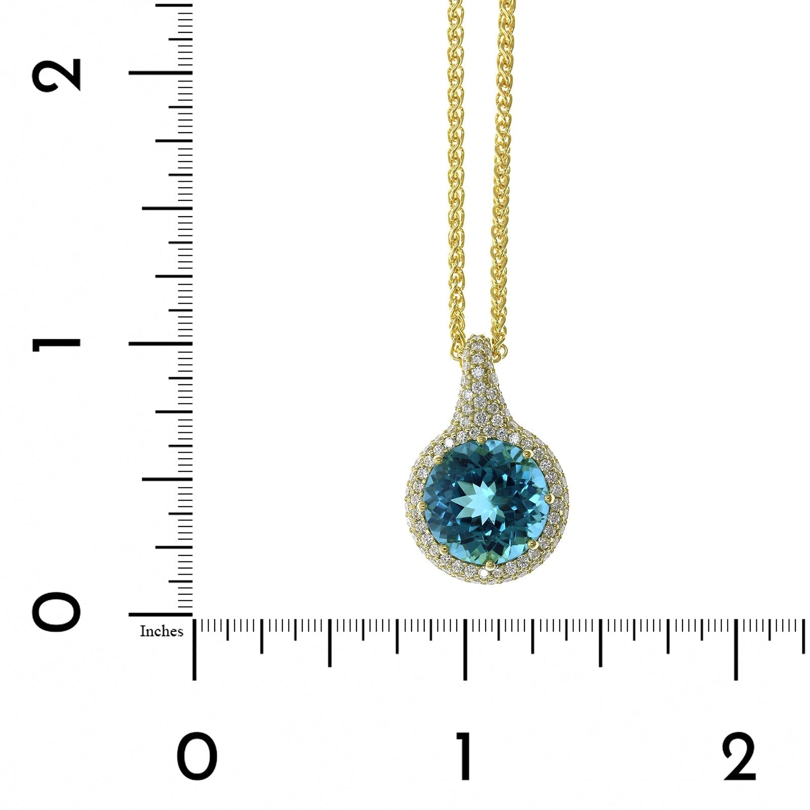 18K Yellow Gold Tourmaline Diamond Necklace