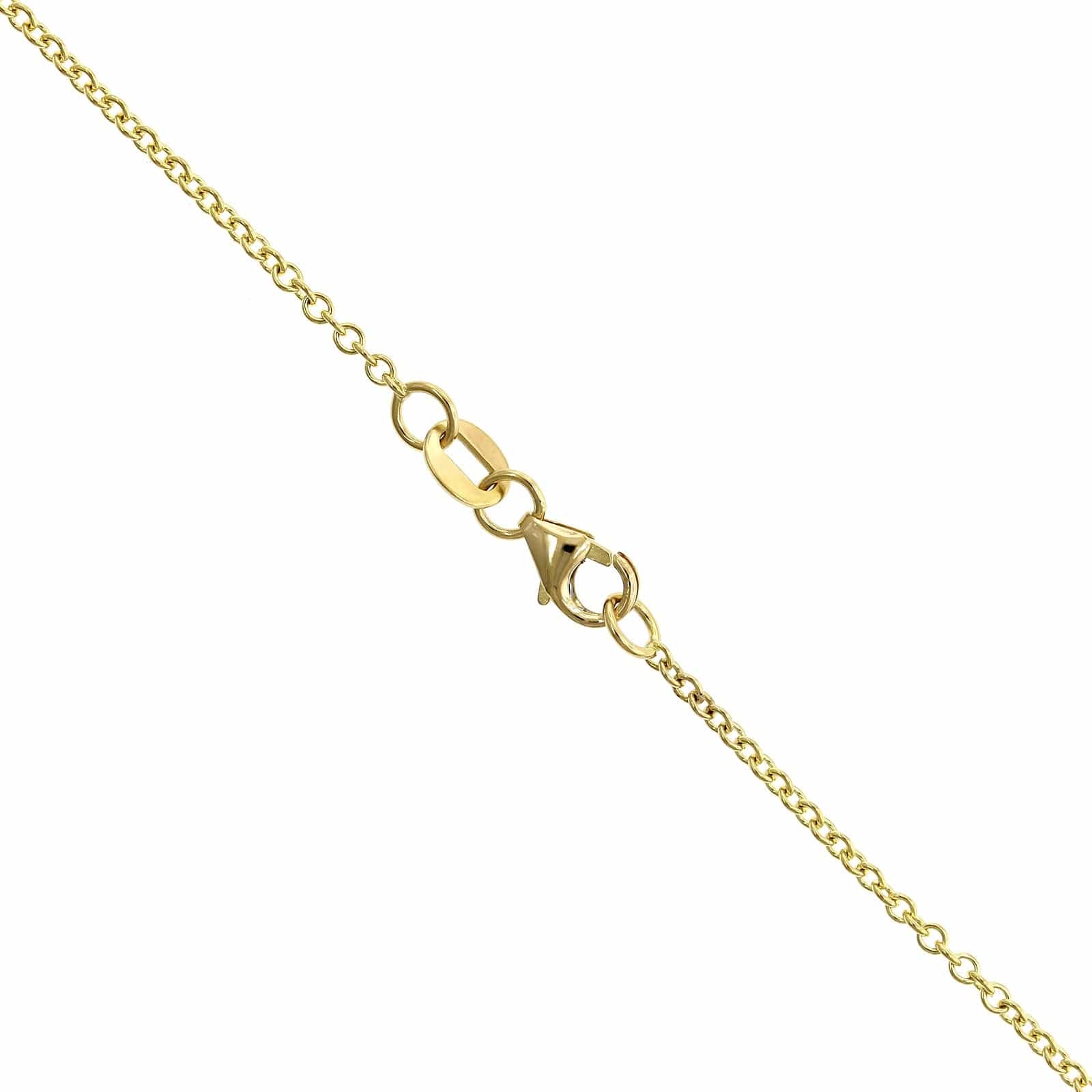 18K Yellow Gold Green Pear Shape Tourmaline Diamond Pendant, 18k yellow gold, Long's Jewelers