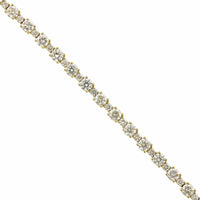 18K Yellow Gold Diamond Alternating Size Tennis Bracelet