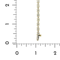 18K Yellow Gold Diamond Alternating Size Tennis Bracelet