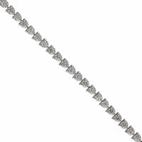 18K White Gold 3 Prong Diamond Tennis Bracelet