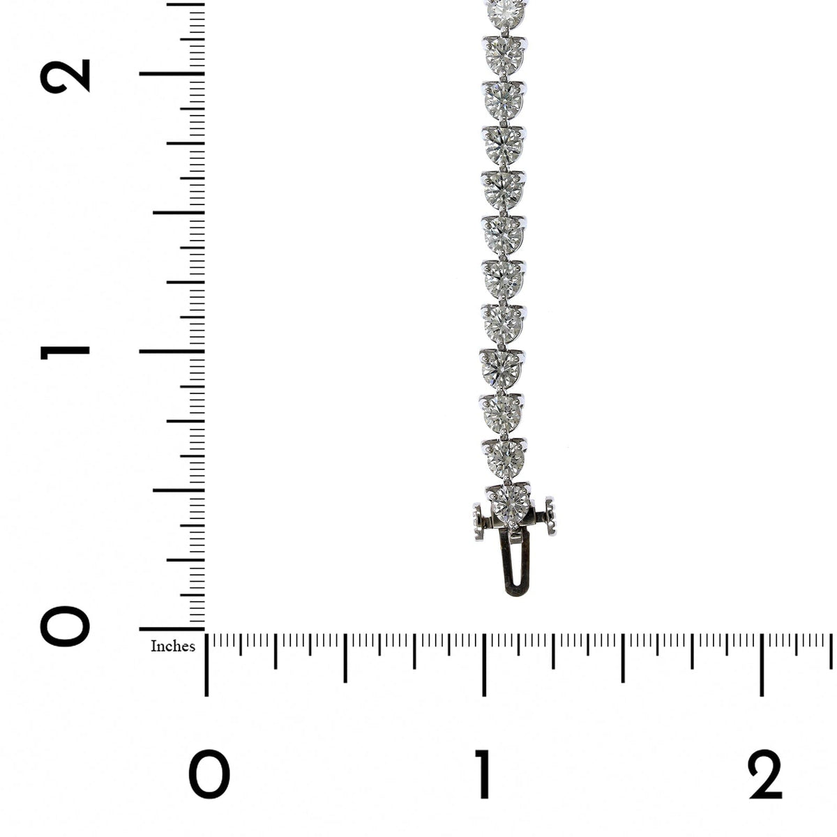 18K White Gold 3 Prong Diamond Tennis Bracelet