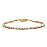 14K Yellow Gold Diamond Tennis Bracelet
