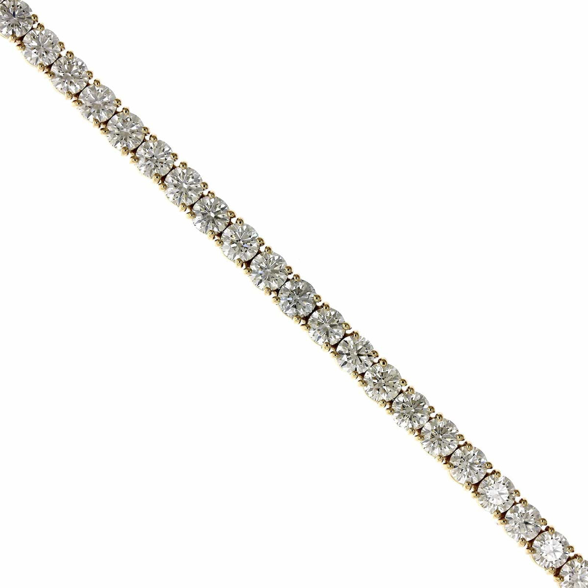 18K Yellow Gold 4 Prong Diamond Tennis Bracelet, 18k yellow gold, Long's Jewelers