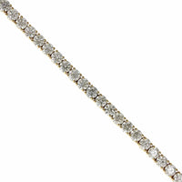 18K Yellow Gold 4 Prong Diamond Tennis Bracelet, 18k yellow gold, Long's Jewelers