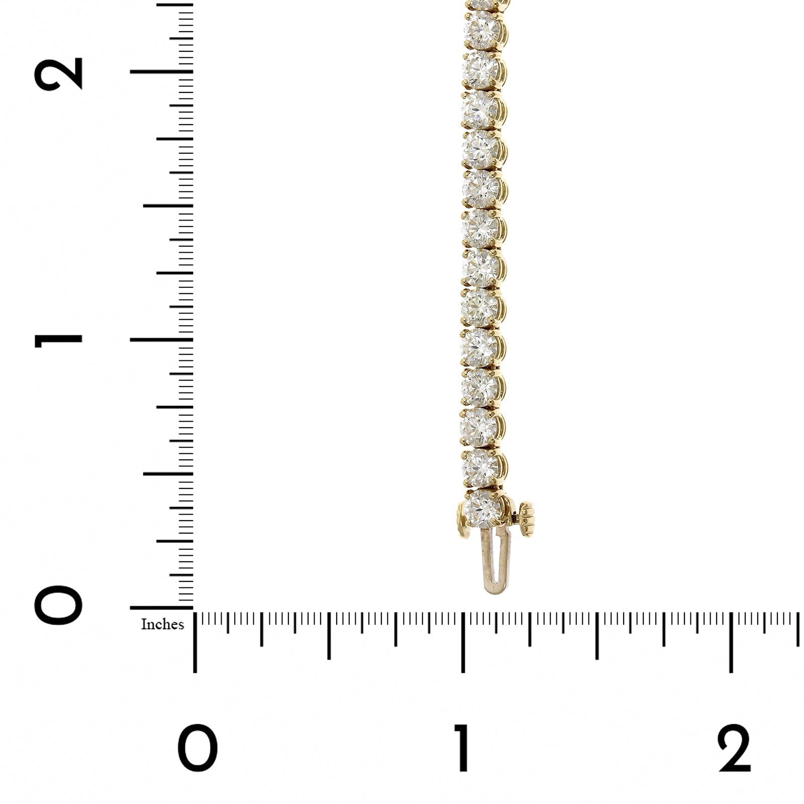 18K Yellow Gold 4 Prong Diamond Tennis Bracelet, 18k yellow gold, Long's Jewelers