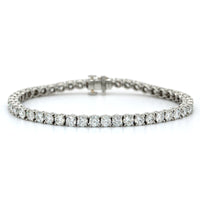 Platinum 4 Prong Diamond Tennis Bracelet
