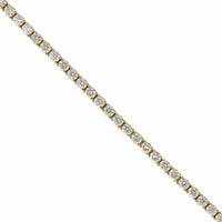 18K Yellow Gold 4 Prong Diamond Tennis Bracelet