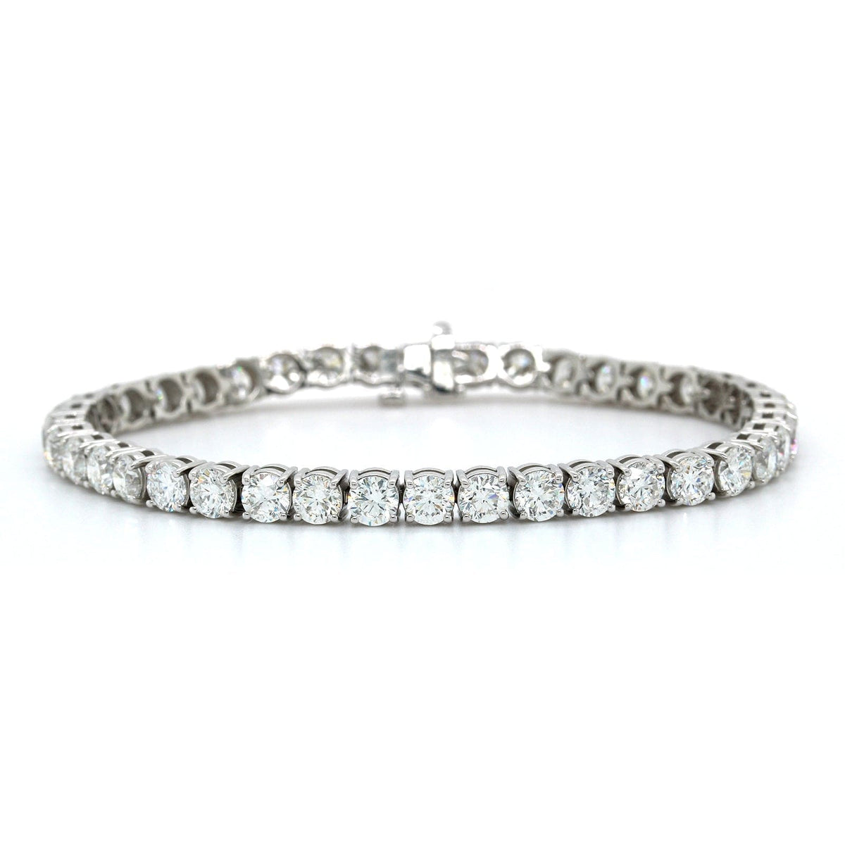 18K White Gold 4 Prong Diamond Tennis Bracelet, Longs Jewelers