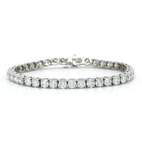 18K White Gold 4 Prong Diamond Tennis Bracelet, Longs Jewelers