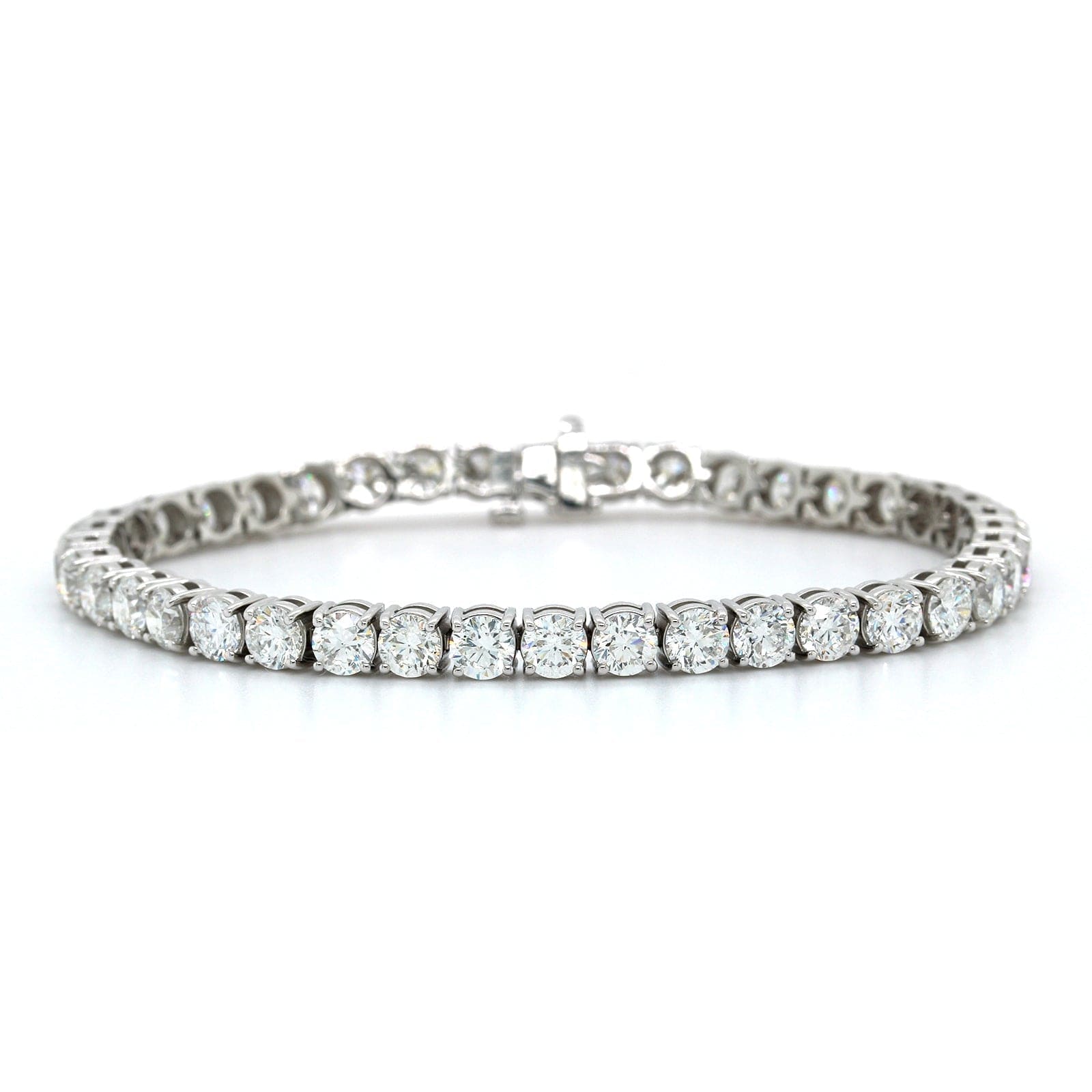 18K White Gold 4 Prong Diamond Tennis Bracelet, Longs Jewelers