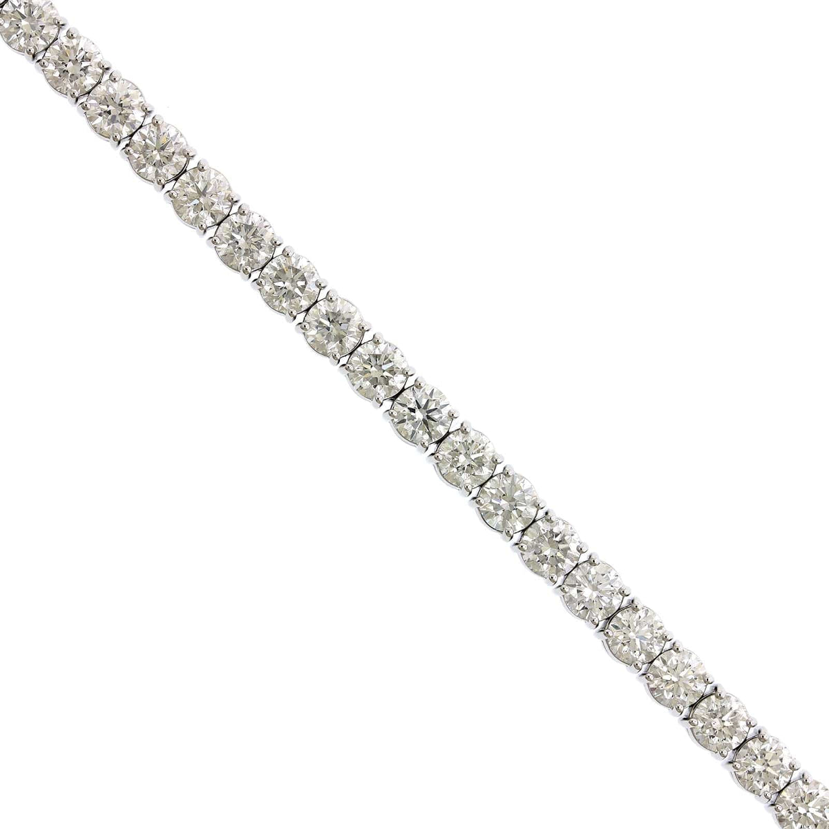 18K White Gold 4 Prong Diamond Tennis Bracelet, Longs Jewelers