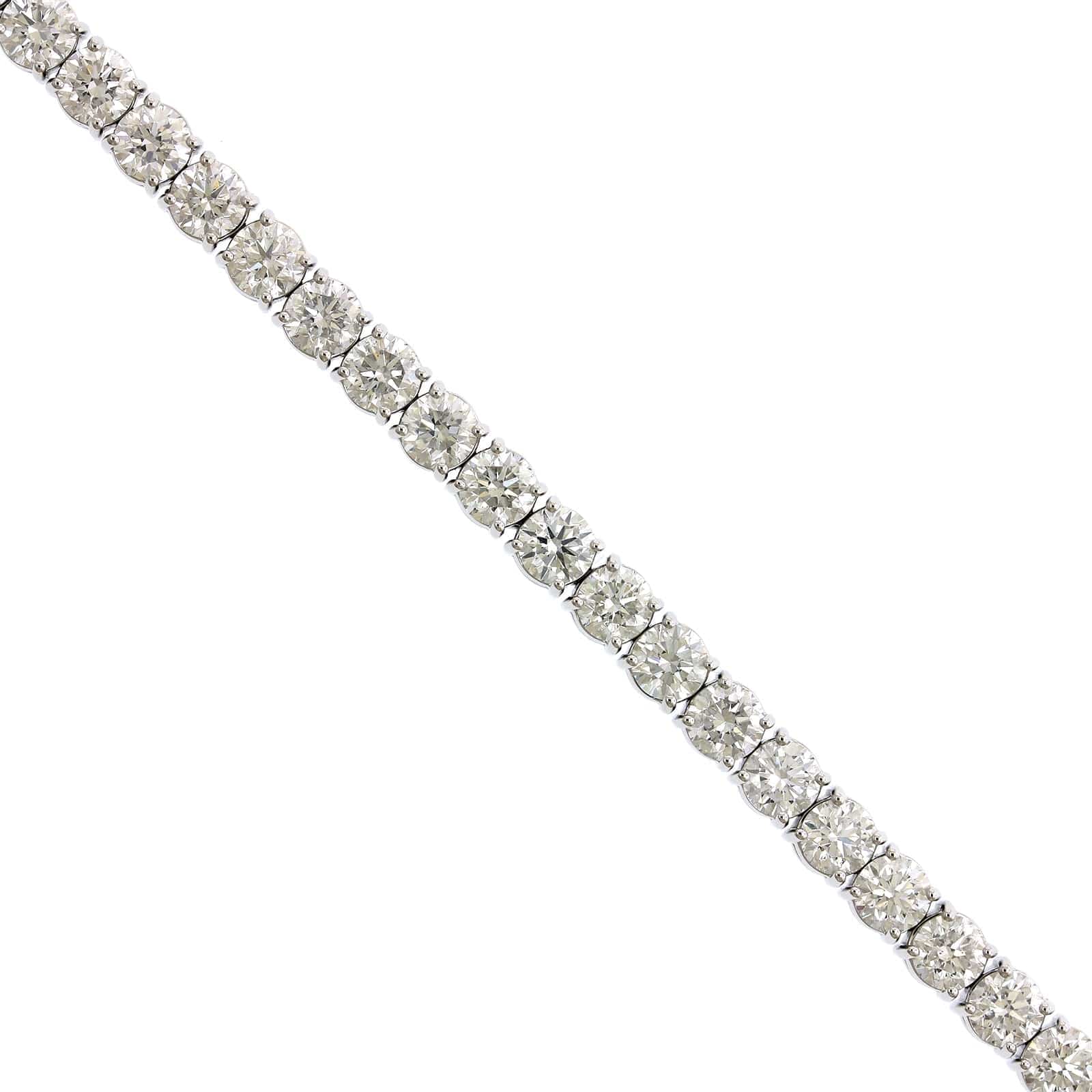 18K White Gold 4 Prong Diamond Tennis Bracelet, Longs Jewelers
