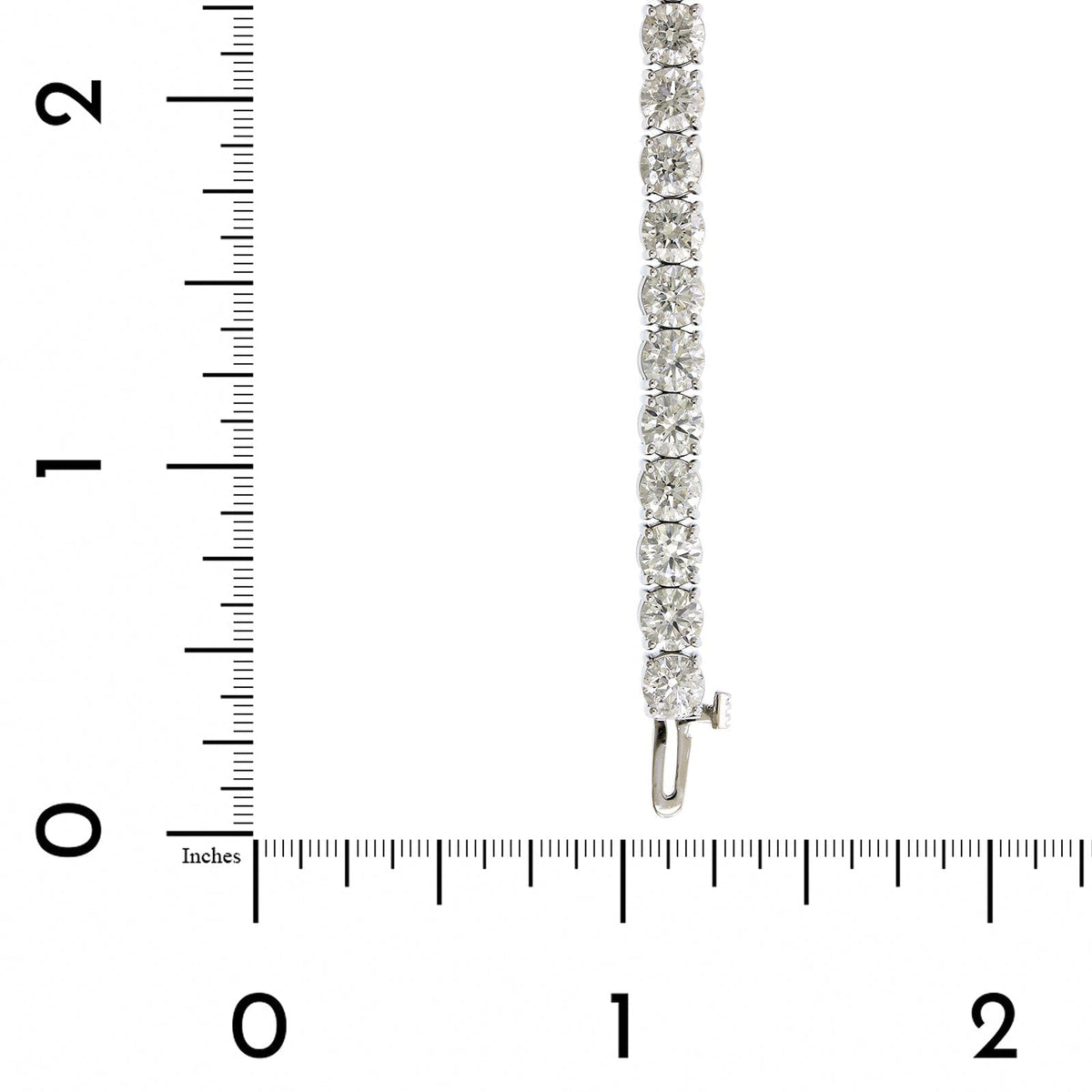 18K White Gold 4 Prong Diamond Tennis Bracelet, Longs Jewelers