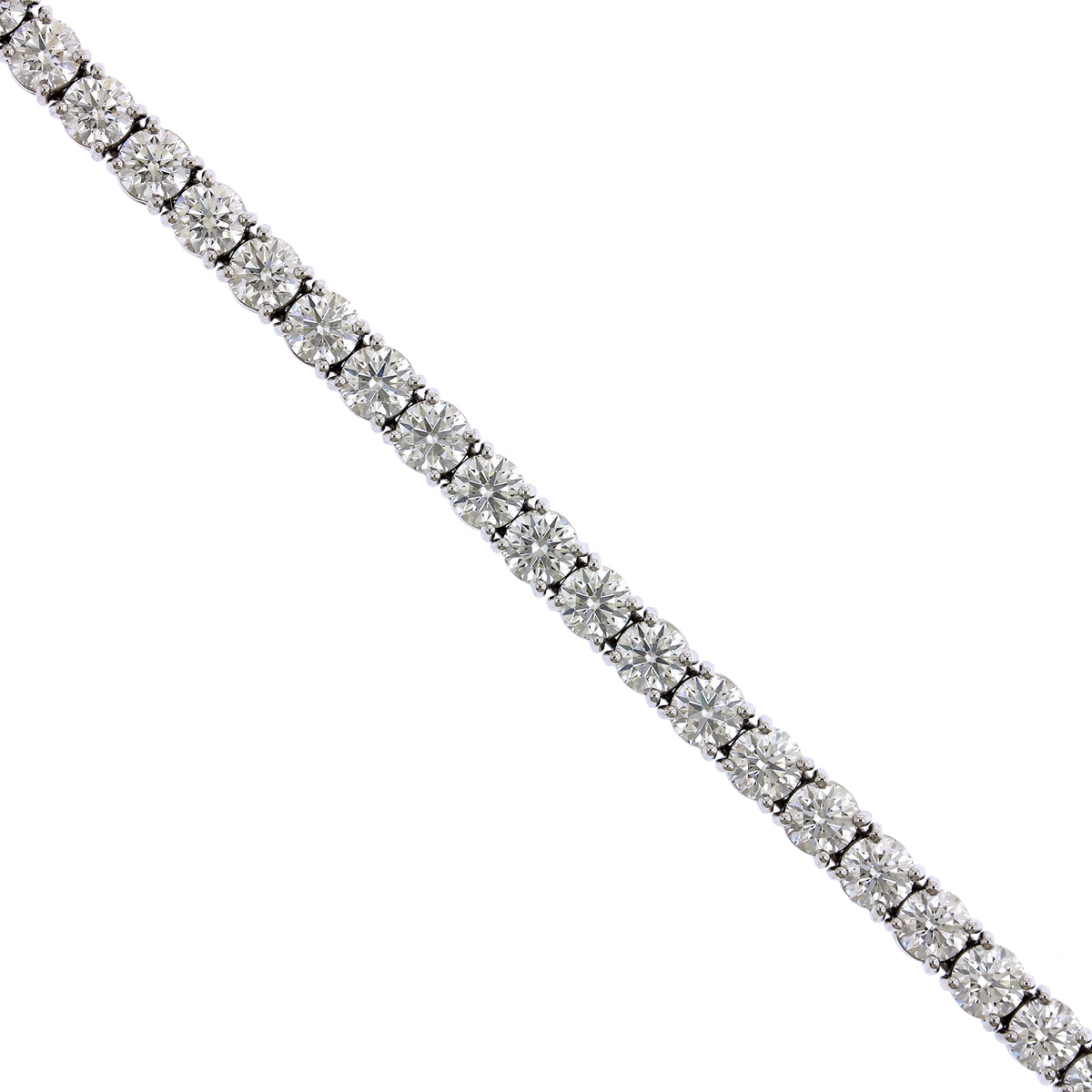 18K White Gold 4 Prong Diamond Tennis Bracelet