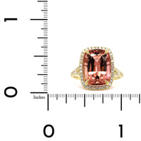 18K Yellow Gold Cushion Topaz Diamond Halo Ring, 18k yellow gold, Long's Jewelers