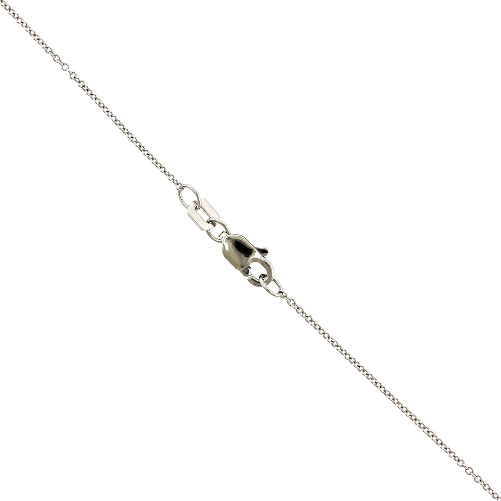 18K White Gold Yellow Topaz with Diamond Pendant