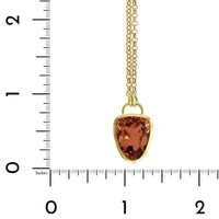 18K Yellow Gold Sherry Color Topaz Pendant