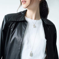 Serling Silver and Yellow Gold "Lock" Locket on Chain