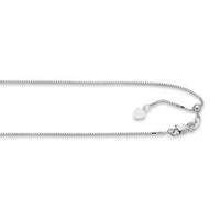 14K White Gold Box Chain