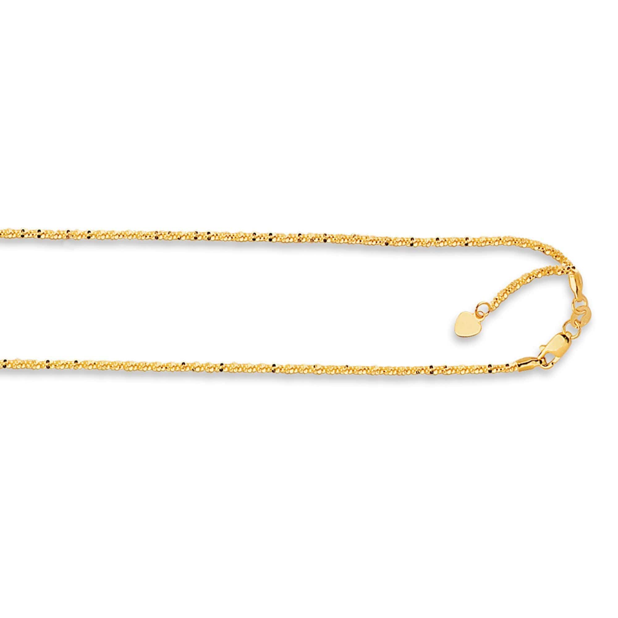 14K Yellow Gold Sparkle Chain