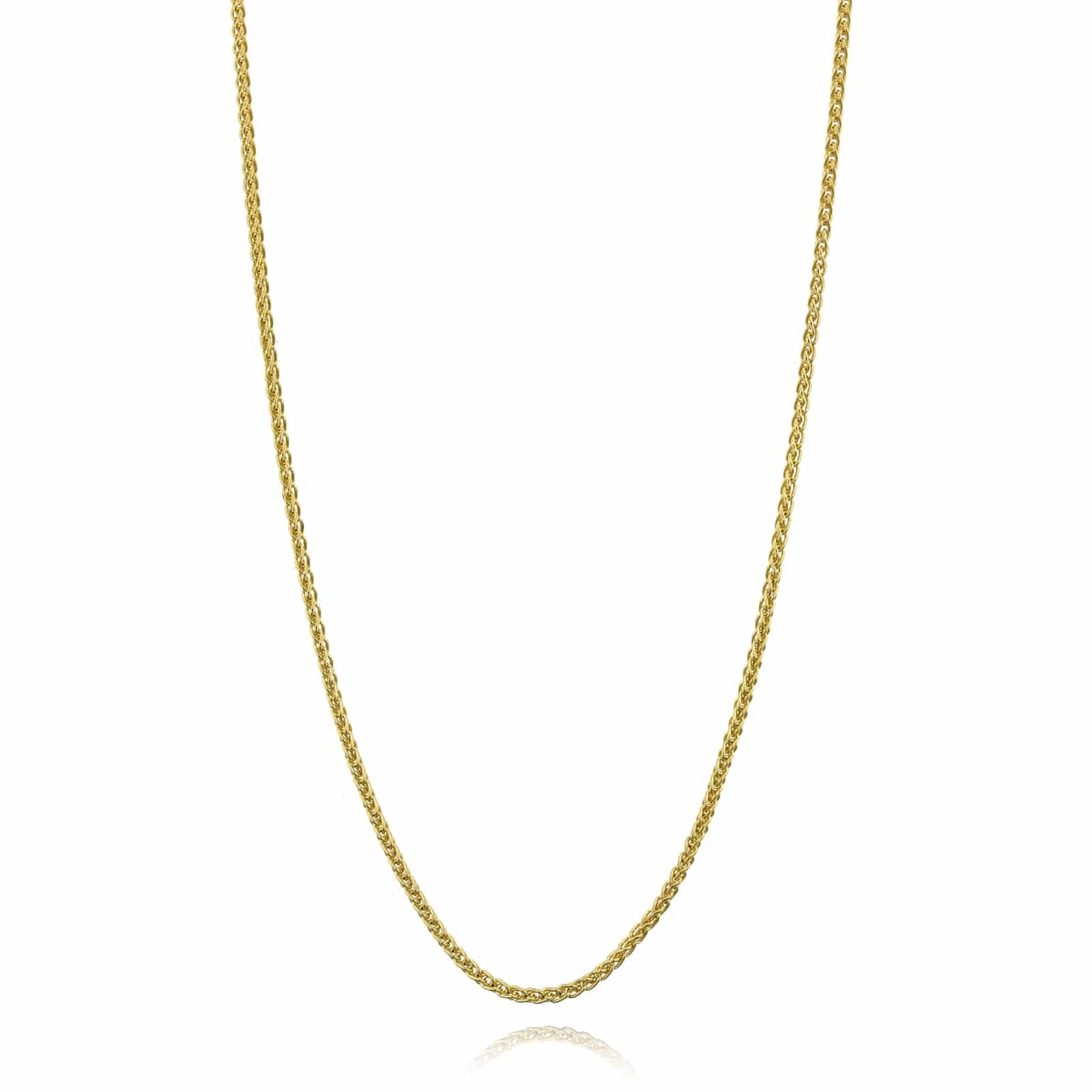 14K Yellow Gold Wheat Chain