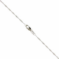 14K White Gold Singapore Chain