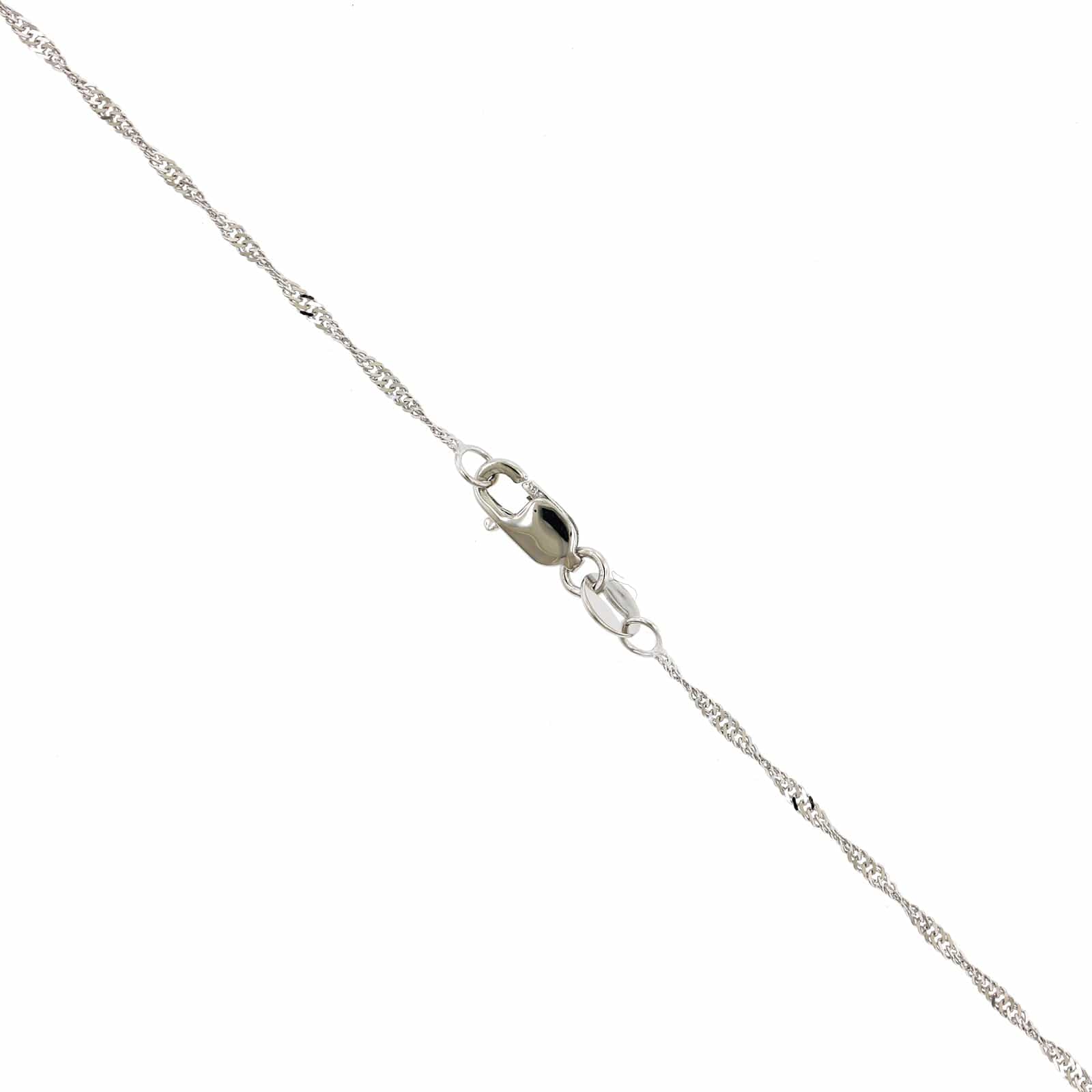 14K White Gold Singapore Chain