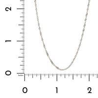 14K White Gold Singapore Chain