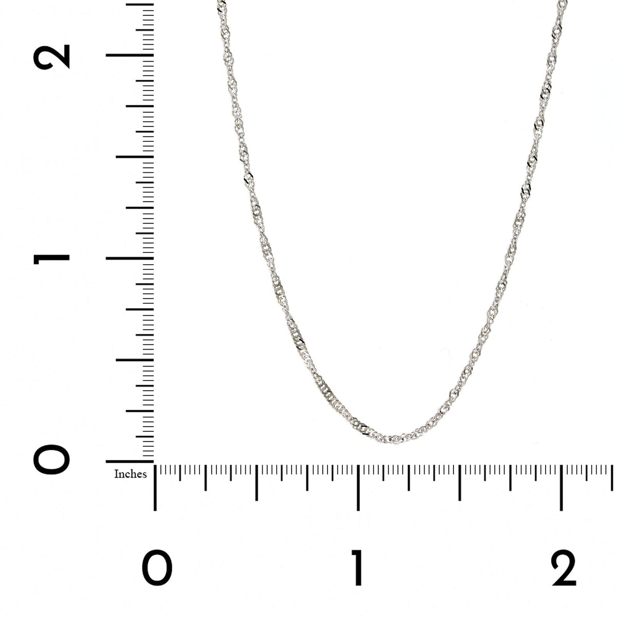 14K White Gold Singapore Chain
