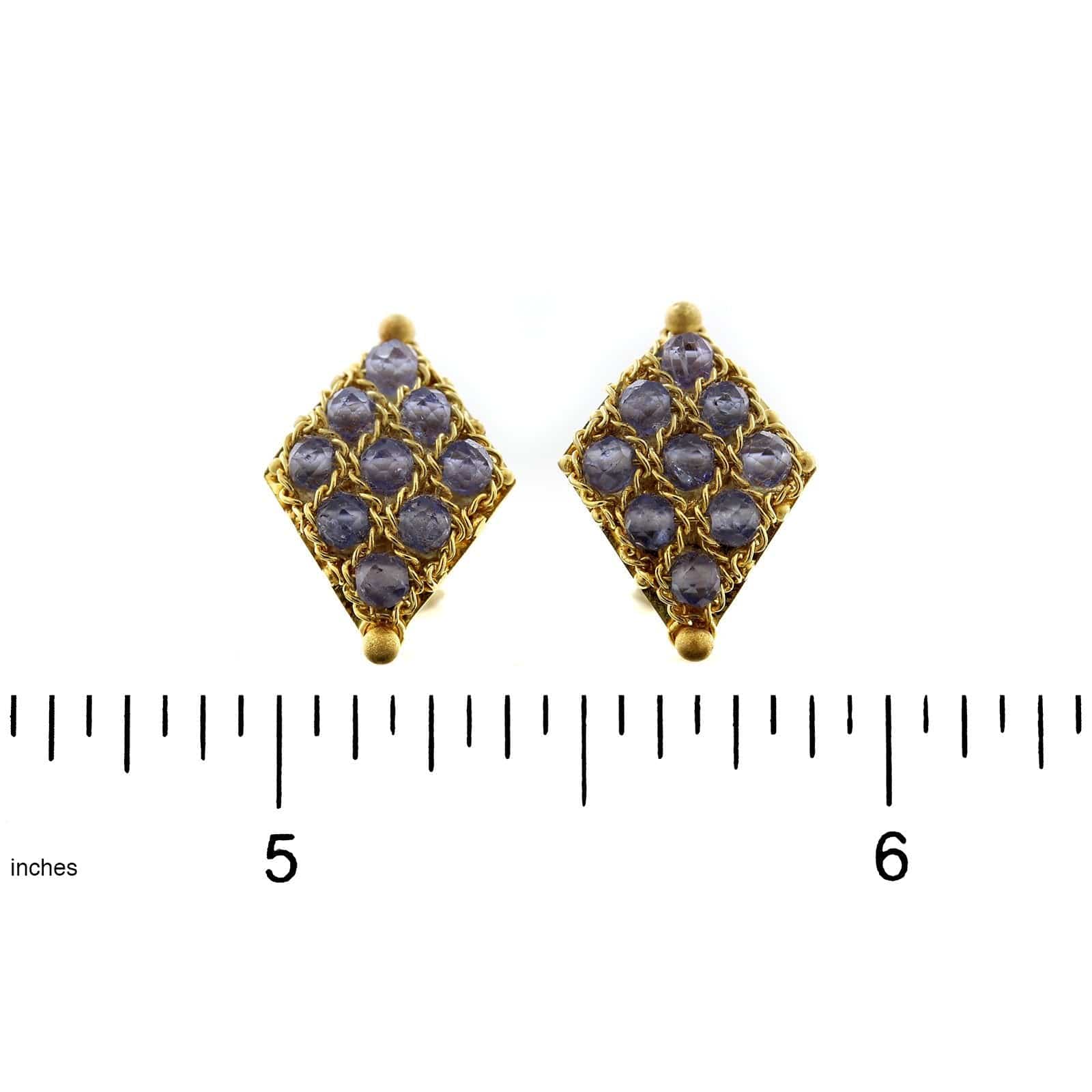 Amali 18K Yellow Gold Tanzanite Stud Earrings