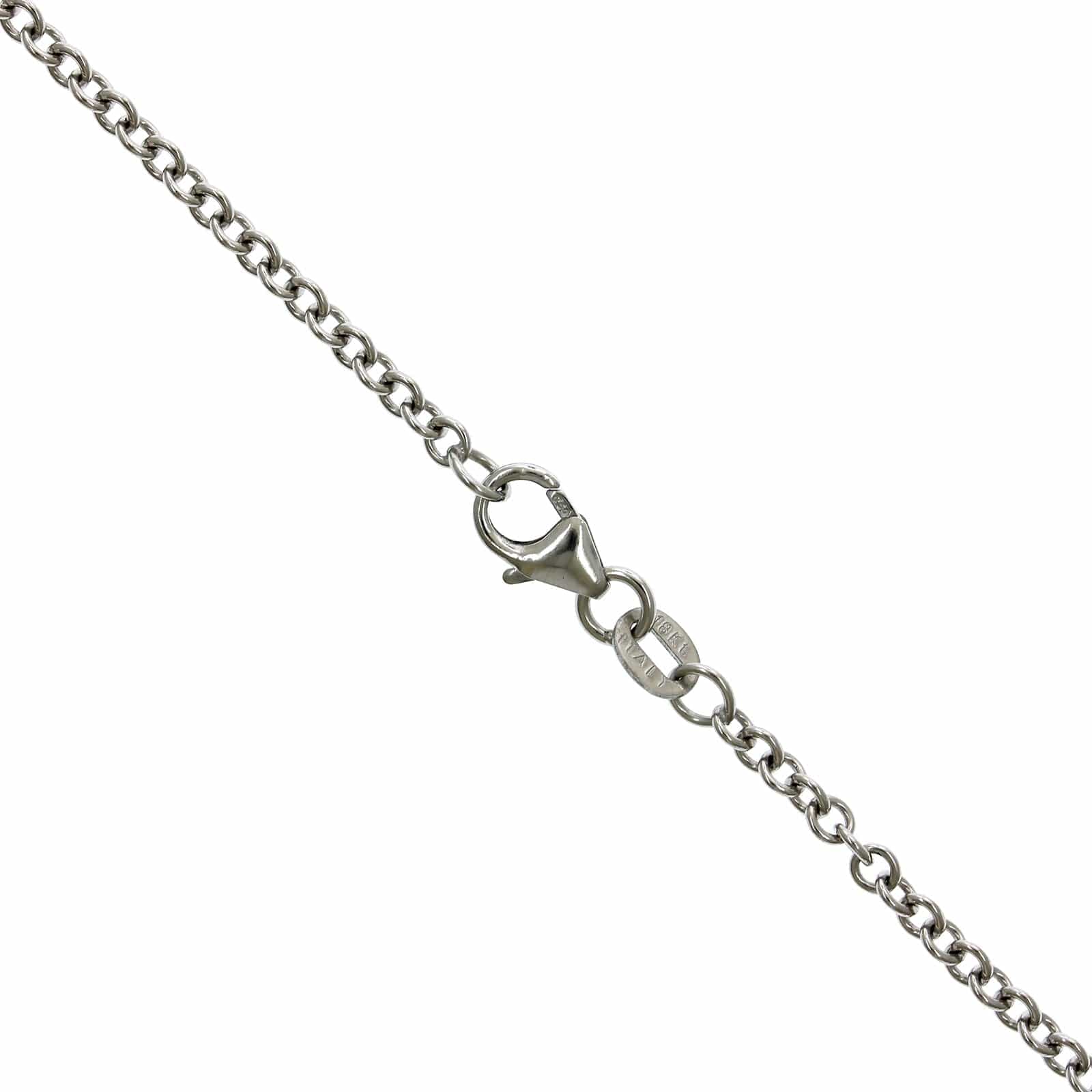 18K White Gold Tanzanite Disc Pendant