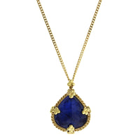 18K Yellow Gold Pear Shape Tanzanite Pendant, Long's Jewelers