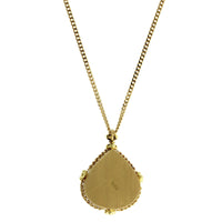 18K Yellow Gold Pear Shape Tanzanite Pendant, Long's Jewelers