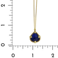 18K Yellow Gold Pear Shape Tanzanite Pendant, Long's Jewelers