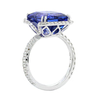 18K White Gold Tanzanite Diamond Ring
