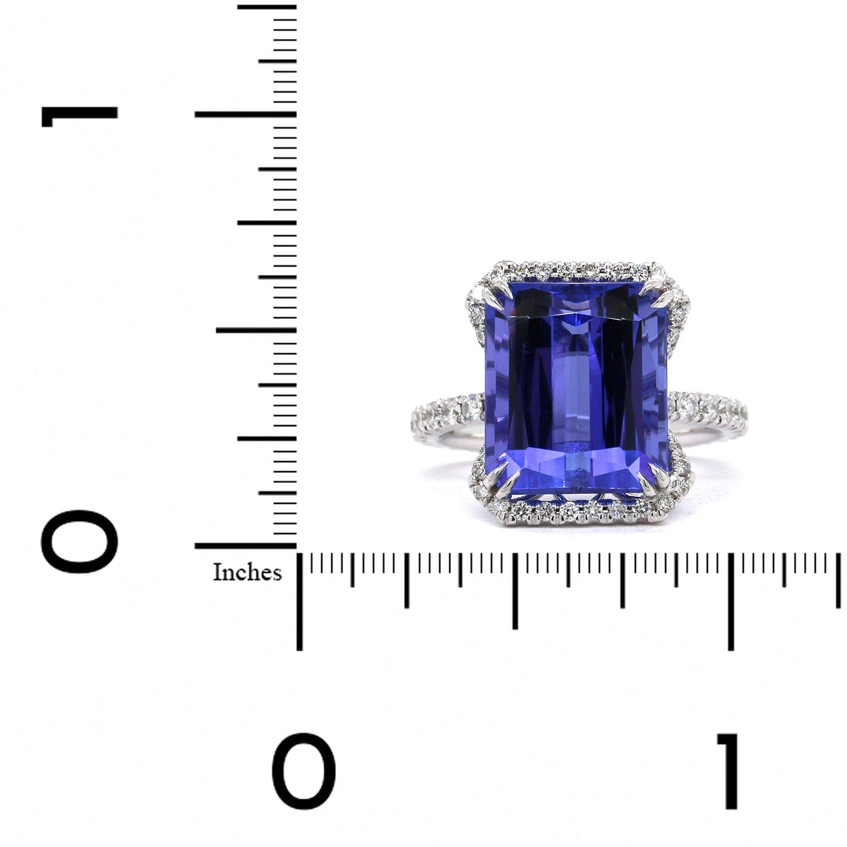 Mens Modern 14K White Gold 2.0 Carat Princess Tanzanite Diamond Ring  G1094P-14KWGDTA | Art Masters Jewelry