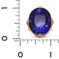 18K Rose Gold Oval Tanzanite Diamond Ring, 18k rose gold, Long's Jewelers