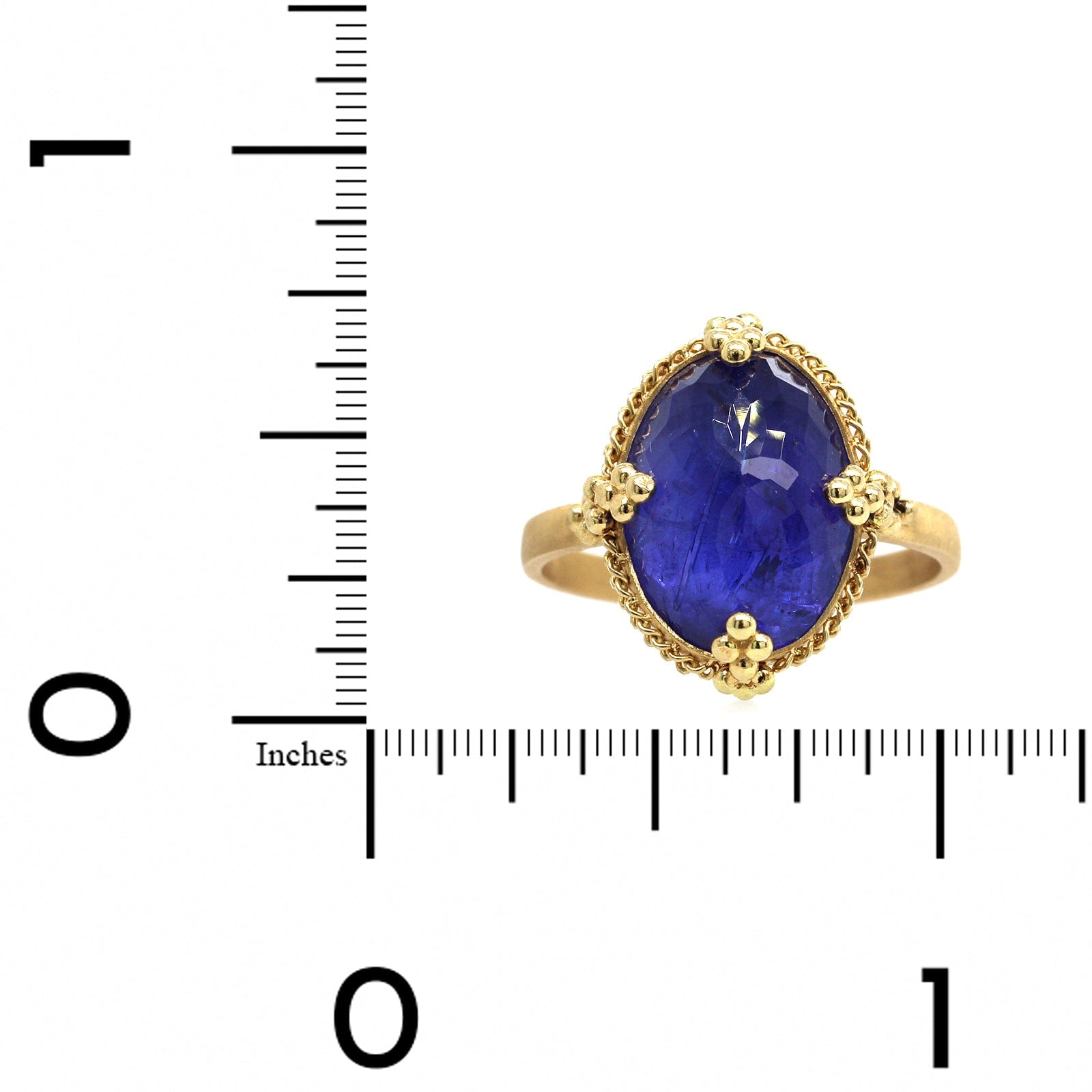 18K Yellow Gold Oval Tanzanite Ring, Long's Jewelers