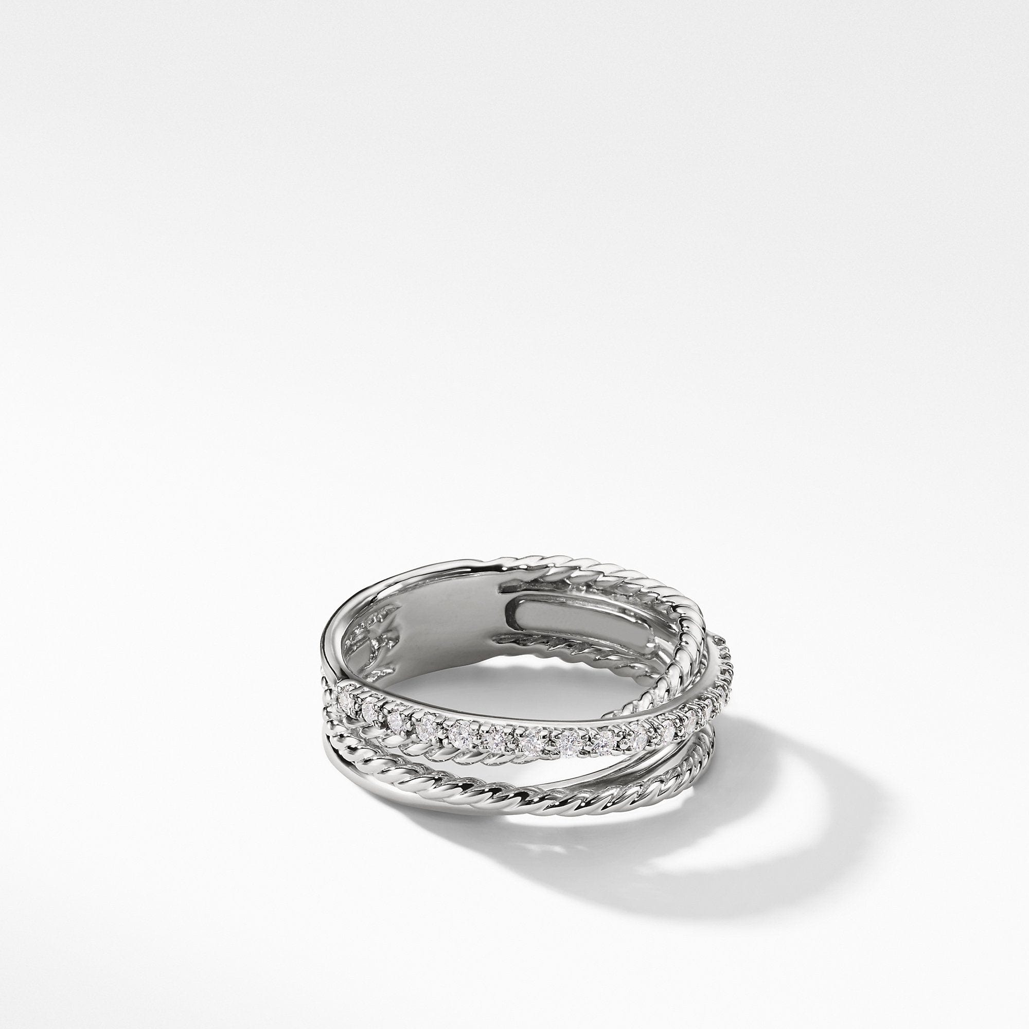 The Crossover Collection® Ring with Diamonds, Sterling Silver, Long's Jewelers