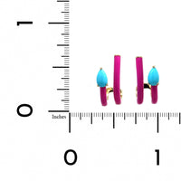 Personalized Jenna Enamel Huggie Earrings