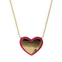 Personalized Joey Fluted Heart Shaped Necklace