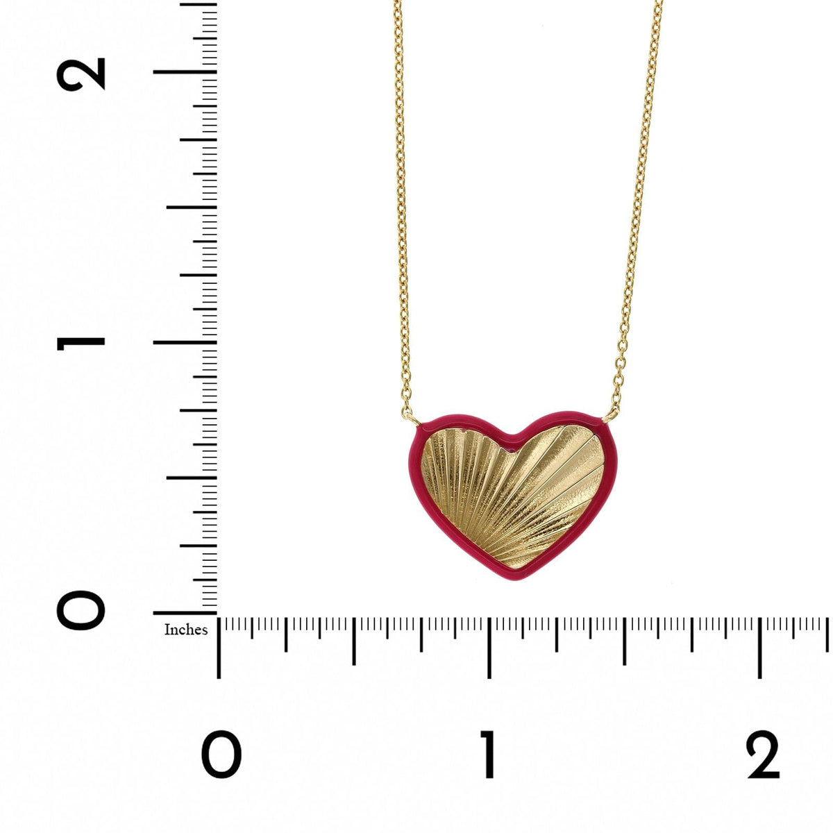 Personalized Joey Fluted Heart Shaped Necklace