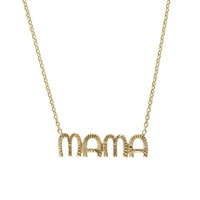 The Nova 14K Yellow Gold "MAMA" Fluted Necklace, 14K Yellow Gold, Long's Jewelers