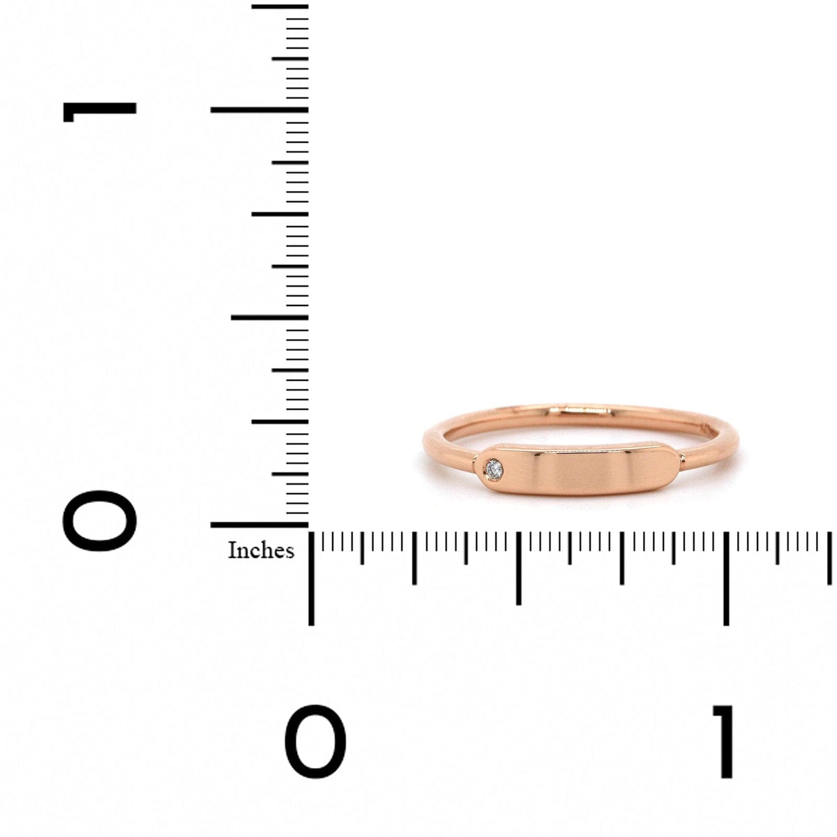 Personalized Twiggy Engravable Diamond Bar Ring