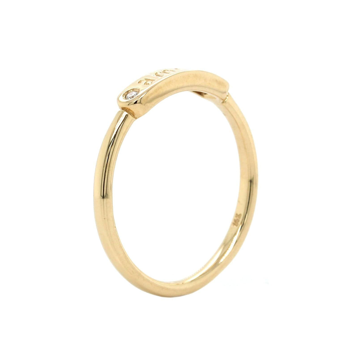 Personalized Twiggy Diamond Bar Ring