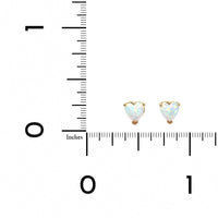 Personalized Zoey Heart Shape Stud Earrings