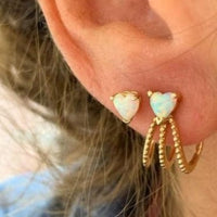 Personalized Zoey Heart Shape Stud Earrings