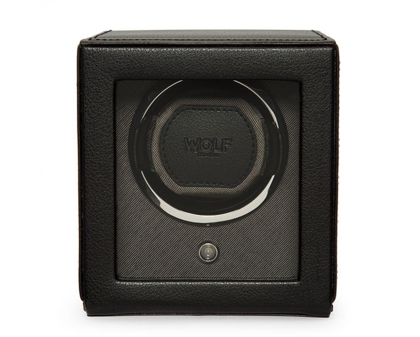 Cub Single Watch Winder with Cover Black